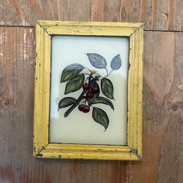 Vintage Glass Framed Paintings Fruit and Veg - Small