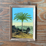 Vintage Glass Framed Paintings Nature palm tree