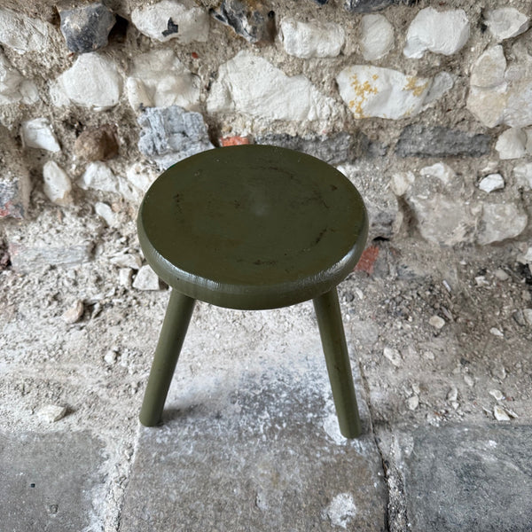 Vintage Green Stool Top