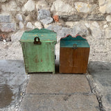Vintage Hand Painted Clock Box back