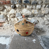 Vintage Handwoven Grass Basket