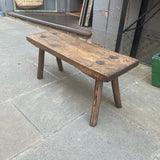 Vintage Hungarian Low Stool Right