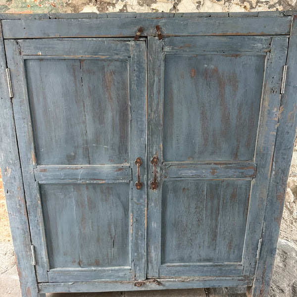 Vintage Indian Painted Cupboard Close Up