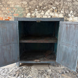 Vintage Indian Painted Cupboard Open