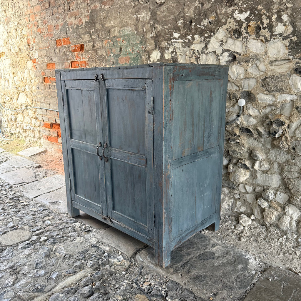 Vintage Indian Painted Cupboard Right