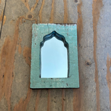 Vintage Light Green Circus Mirror 