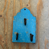 Vintage Mini Wall Key Hooks Blue 
