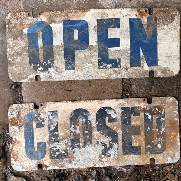 Vintage Open/Closed Rustic Sign