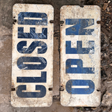 Vintage Open/Closed Rustic Sign
