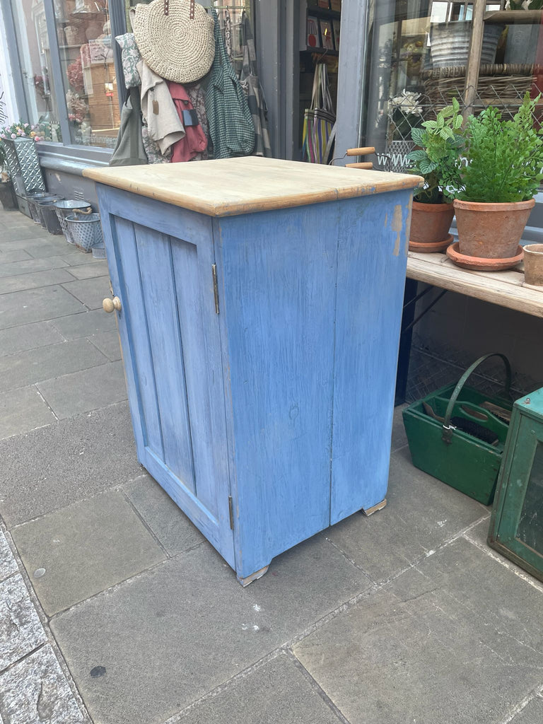 Vintage Painted Pine Cupboard Right