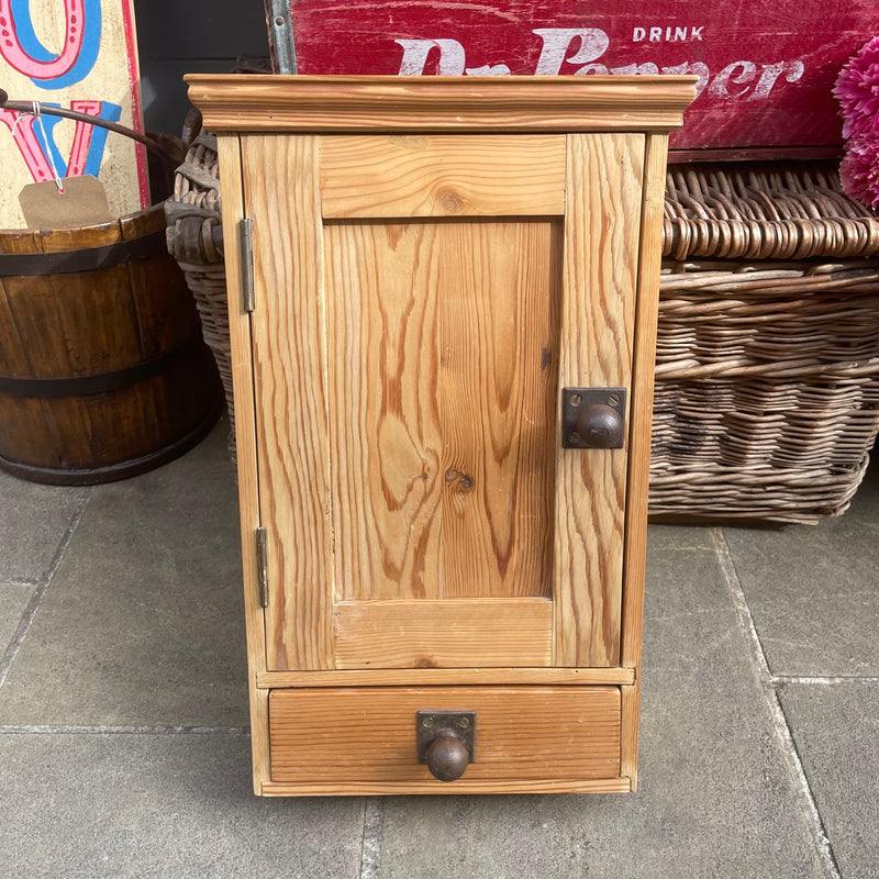 Vintage pine wall cupboard 