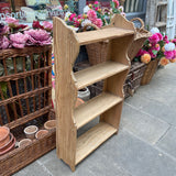 Vintage pine wall shelf side view