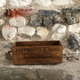 Vintage Style FG Crofts and Sons Box - Rope Handle Small Front