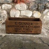 Vintage Style G Gunner Wooden Box - Rope Handle Small