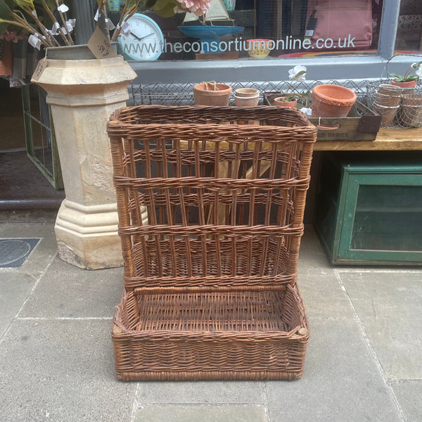 Vintage Wicker Baguette Rack