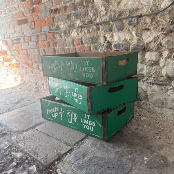 Vintage Wooden 7 Up Crates 2
