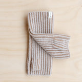 Cashmere & Merino Wool Wrist Warmers - Oatmeal Two-Tone