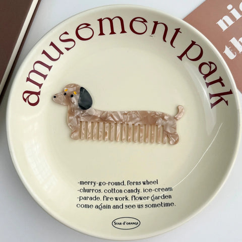 Whimsical Animal Acetate Combs  - Dachshund 1