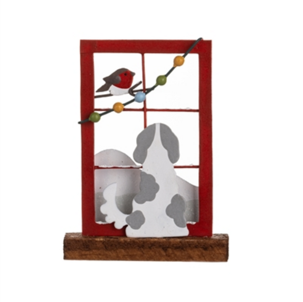 Window Gazing Dog Decoration