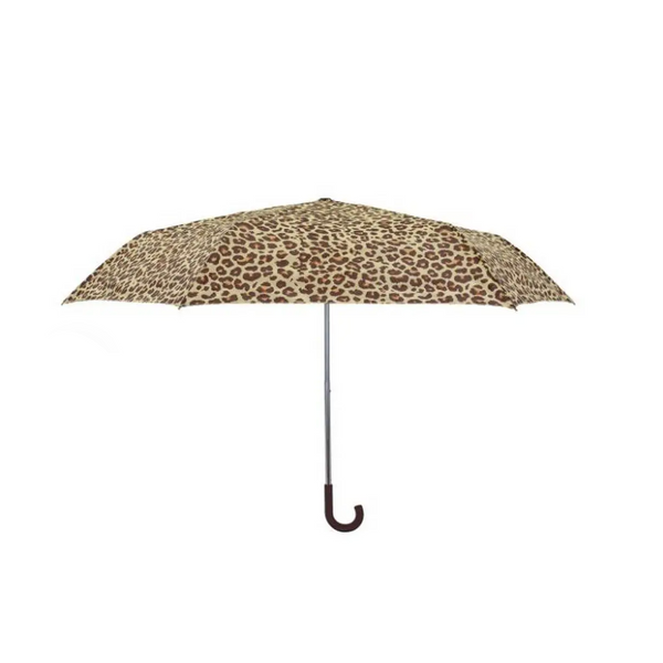 X-brella leopard print umbrella front view