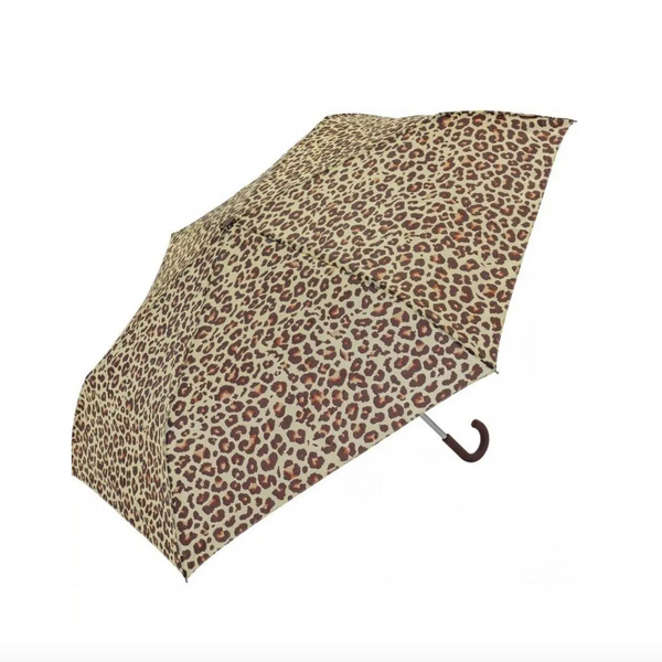X-brella leopard print umbrella side view