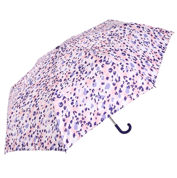 X-brella pink leopard print umbrella side view