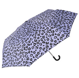 X-brella purple leopard print umbrella side view