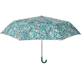 X-brella turquoise leopard print umbrella front view