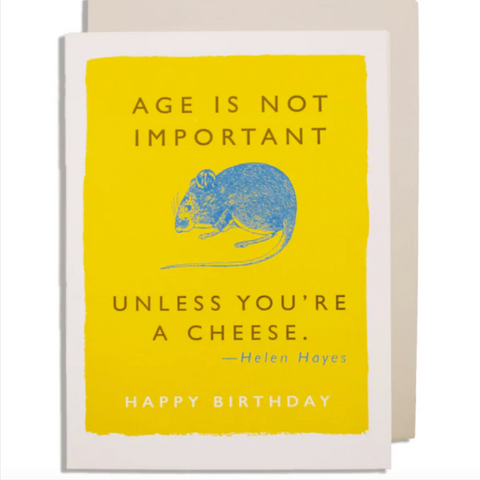 age is not important card