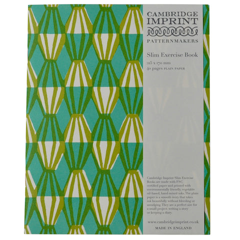 Threadwork Green/Turquoise - Cambridge Imprint Slim Exercise Book