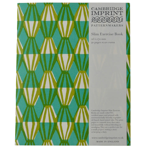 Threadwork Green/Turquoise - Cambridge Imprint Slim Exercise Book