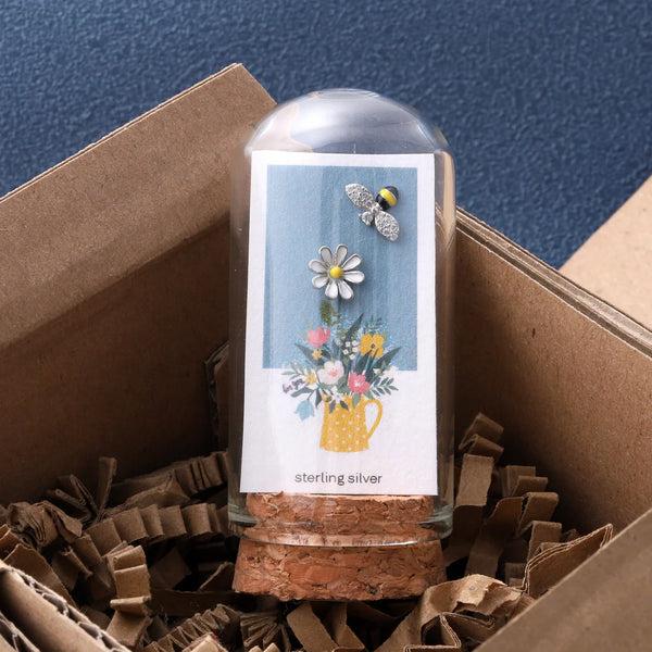 Attic Creations Bee And Flower Earrings