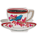 birdy tea cup card