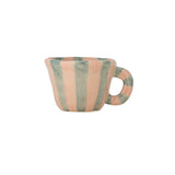 Bloomingville Nini Mug with Green Stripe Stoneware Mini Mug