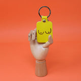 Boobs Keyring - Bright Yellow