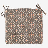 Grey, Ecru, Coral Cotton Chair Pad