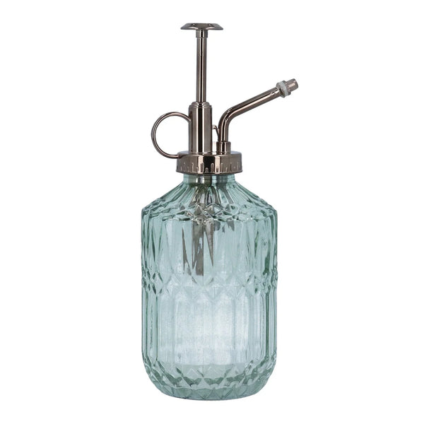 Light Blue Crystal Cut Glass Mister Large
