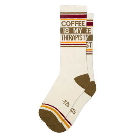 Gumball Poodle - Coffee Is My Therapist Gym Crew Socks