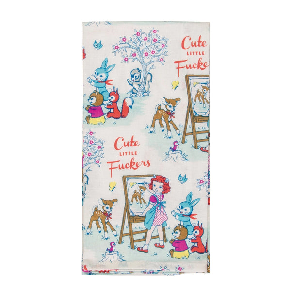 Blue Q 'Cute Little F**kers' Tea Towel