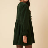 Nobody's Child Green Tie-front Cord Eden Mini Dress