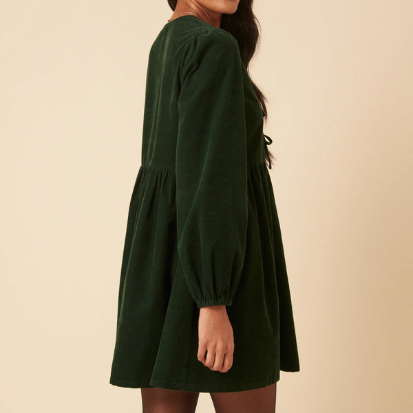 Nobody's Child Green Tie-front Cord Eden Mini Dress