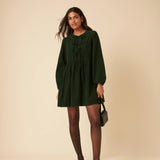 Nobody's Child Green Tie-front Cord Eden Mini Dress