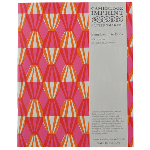 Threadwork Pink/Orange - Cambridge Imprint Slim Exercise Book
