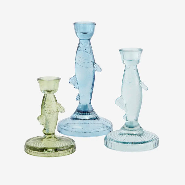 Fish Glass Candle Holders