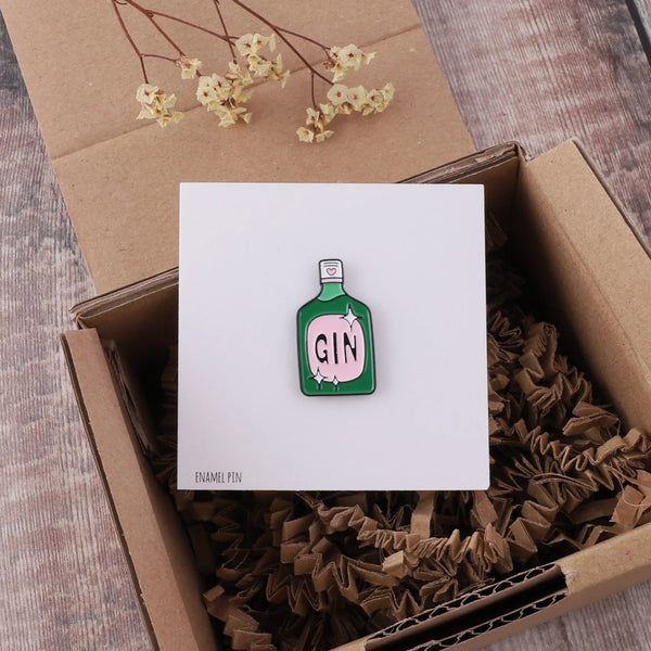 Attic Creations 'Gin Bottle' Enamel Pin Badge