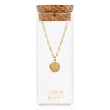 One & Eight Antique Coin Necklace - Gold