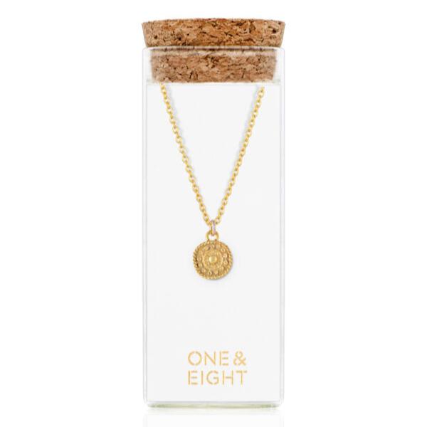 One & Eight Antique Coin Necklace - Gold