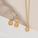 One & Eight Antique Coin Necklace - Gold