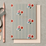 happy birthday flower card