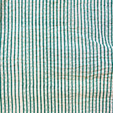 Vintage Kantha Throw Green Stripe